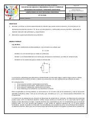 Lab Nº 02 LEY OHM pdf UNIVERSIDAD CATOLICA DE SANTA MARIA FACULTAD