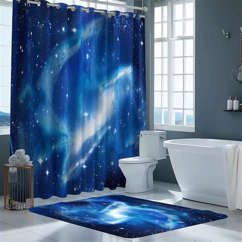 Transform Your Bathroom Into A Celestial Oasis With Our Blue Galaxy