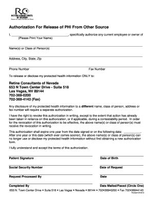 Fillable Online Authorization To Release Directory Information