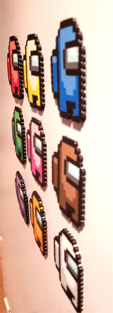 Among Us Perler Bead Art Video Game Beads Sus Crewmate Etsy Israel