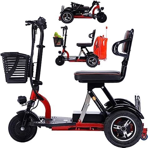 Scooter Movilidad Plegable Ligero Ruedas Scooter Movilidad El Ctrica