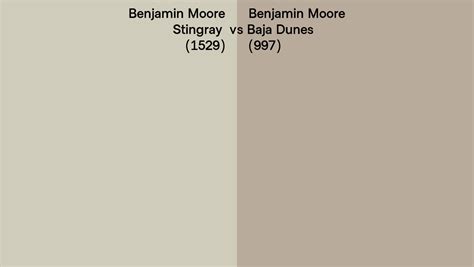 Benjamin Moore Stingray Vs Baja Dunes Side By Side Comparison