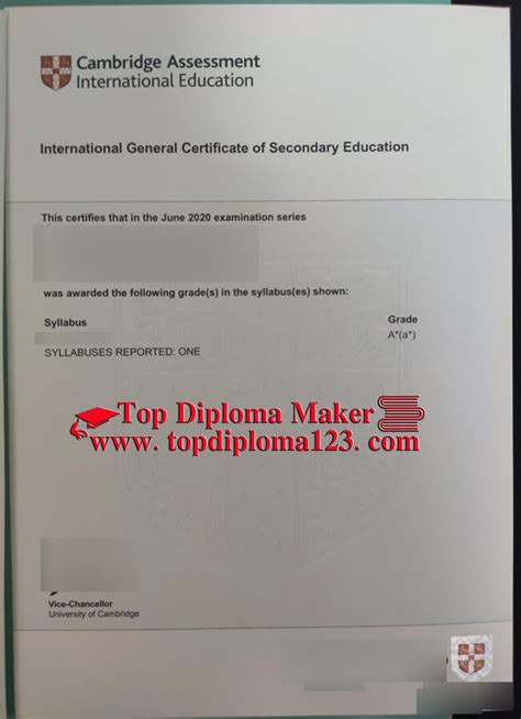 Cambridge Assessment International Education Igcse Certificate Maker