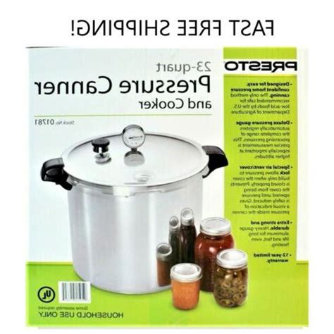 Presto 23 Quart Pressure Canner Cooker 01781 NEW