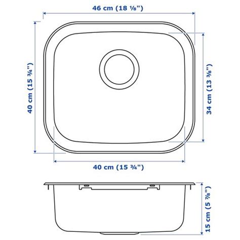 Fyndig Paslanmaz çelik 46x40 Cm Tek Gözlü Eviye 90202126 Ikea