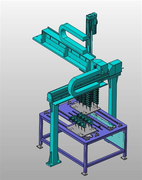 三轴机械手钣金焊接自动上料 Step 模型图纸下载 懒石网