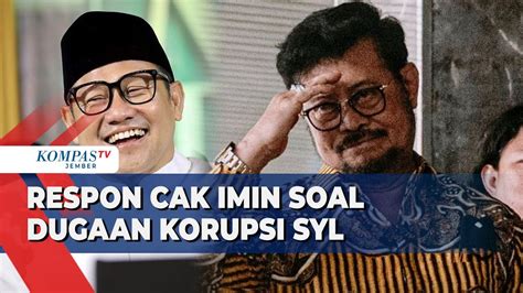 Dugaan Korupsi Eks Mentan Syahrul Yasin Limpo Cak Imin Tak Pengaruhi