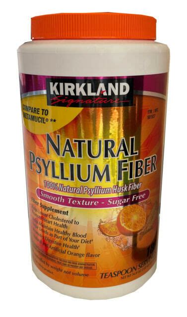 Kirkland Signature Natural Sugar Free Psyllium Fiber Doses