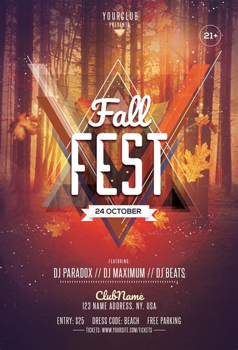 Fall Fest Download Free Autumn Psd Flyer Template Psd Flyer Templates Free Flyer Templates