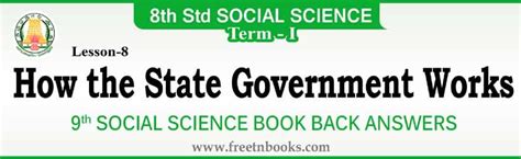 8th Std Social Science Guide How The State Government Works