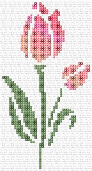 Tulips X Stitch Free Patterns Online Cross Stitch Flowers