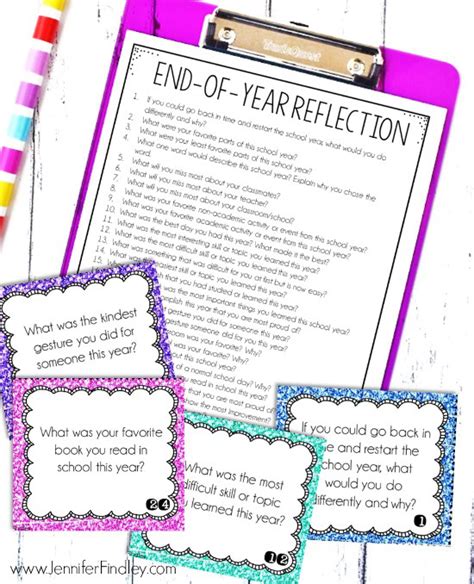 End of Year Reflection Activity (Free!) - Teaching with Jennifer Findley