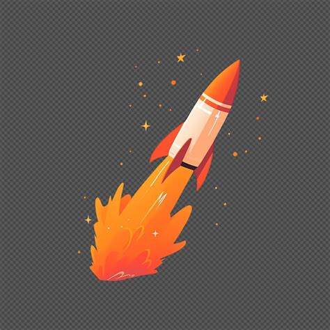 Cartoon illustration blast off rocket | AI-generated PSD