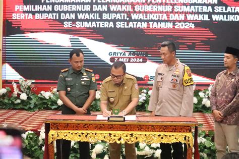 Pj Bupati Banyuasin Tandatangani NPHD Dana Hibah Pengamanan