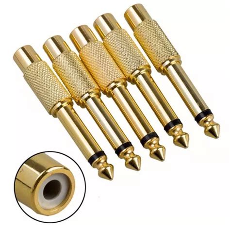 Adaptador Série Ouro Plug P10 Macho X Rca Fêmea Banhado Ouro MercadoLivre