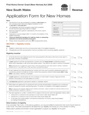 Fillable Online Applying For A First Home Owner Grant