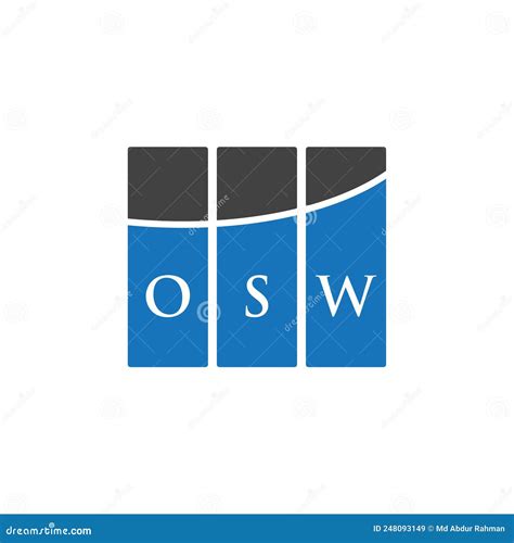 Osw Letter Logo Design On White Background Osw Creative Initials