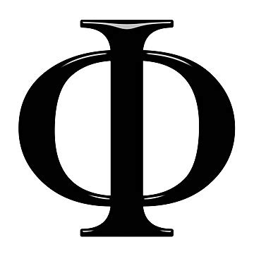 D Greek Letter Phi Text Phi Language Isolated Png Transparent Image