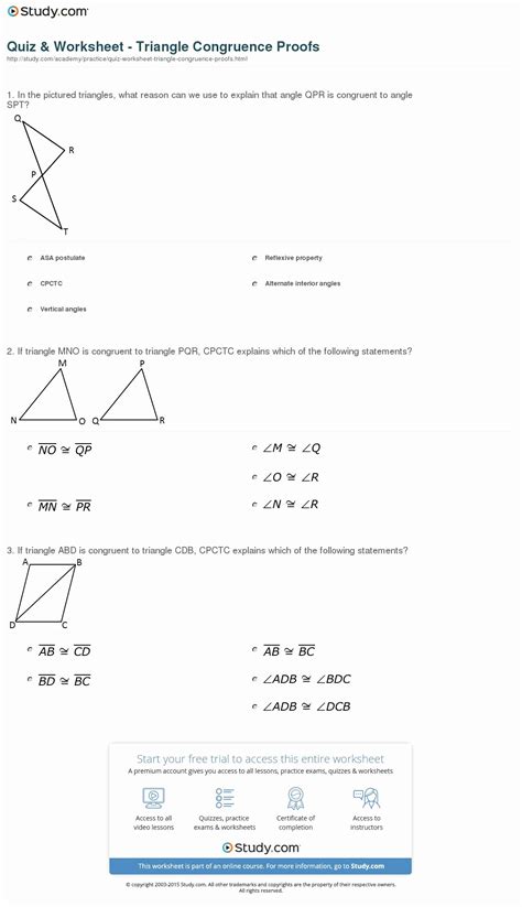 Geometry Writing Proofs Worksheets