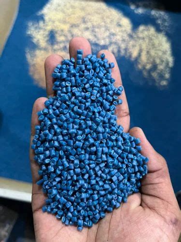 Colored Blue Reprocessed Hdpe Granules For In Making Pipe At Kg