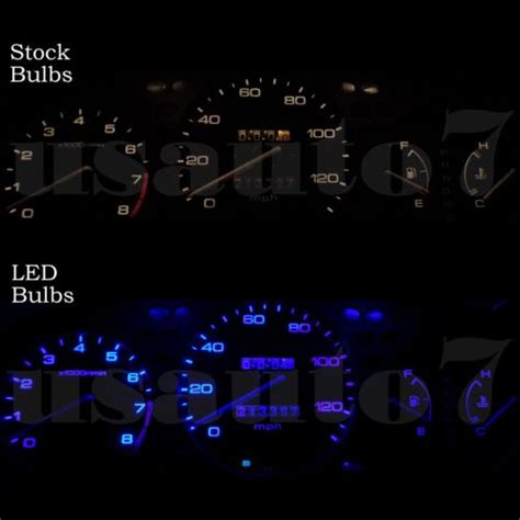 Dash Instrument Cluster Gauge Blue Led Light Kit Fit Honda Civic