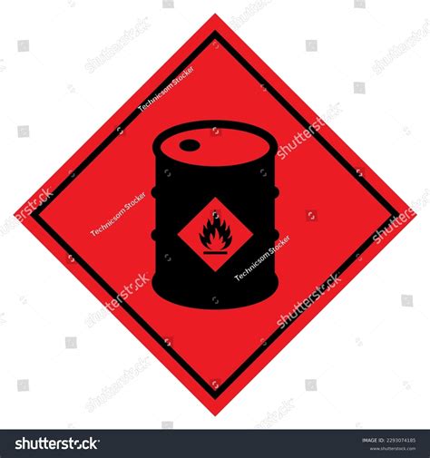 Danger Flammable Liquid Symbol Sign Vector Stock Vector (Royalty Free ...