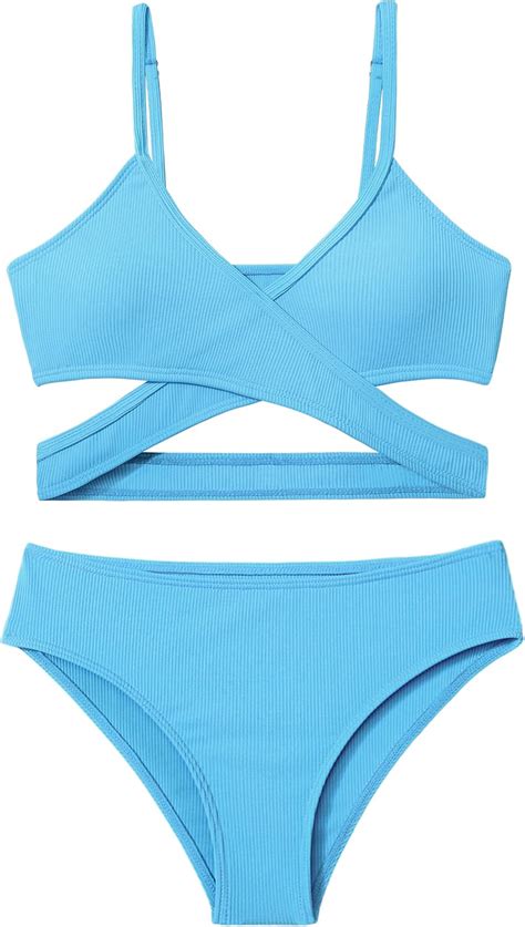Doumlop Conjunto de bikini para niñas traje de baño de dos piezas