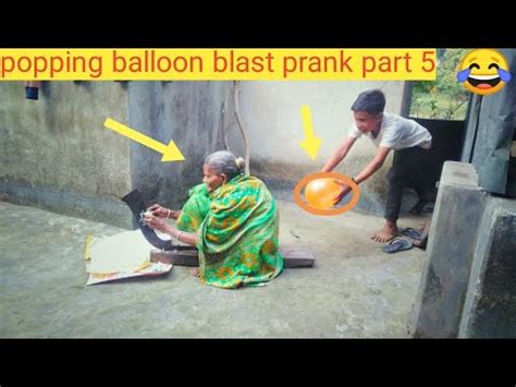 Popping Balloon Blast Prank Old Lady Reaction Part 5 Update Vairal