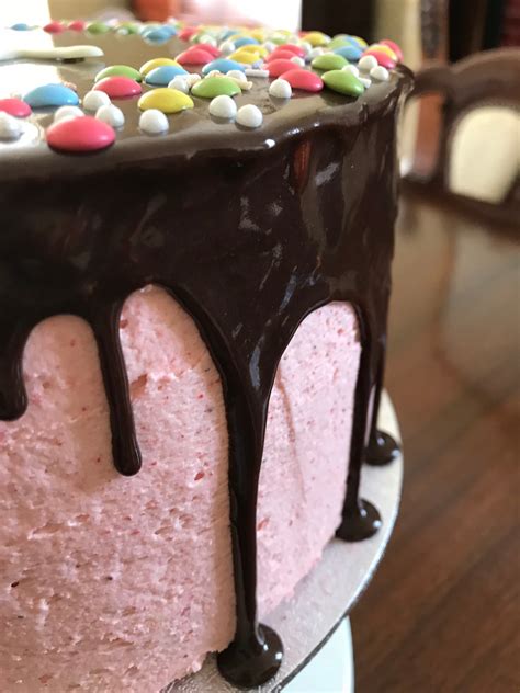 Chocolate Vanilla And Strawberry Drip Cake Nancy Birtwhistle