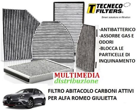 Filtro Abitacolo Cabina Carboni Attivi Antibatterico Alfa Romeo