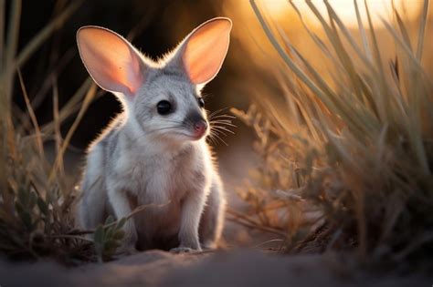 Un Bilby Un Marsupial Nocturno Que Busca Alimento En El Desierto