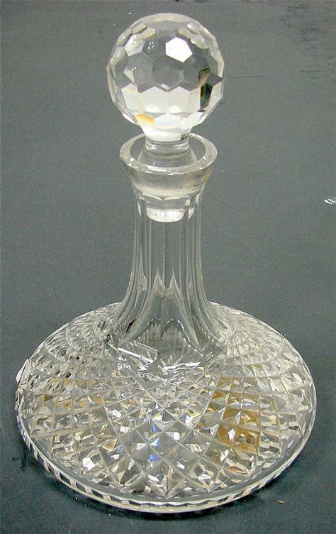 Lot A Cut Crystal Ships Decanter With Stopper