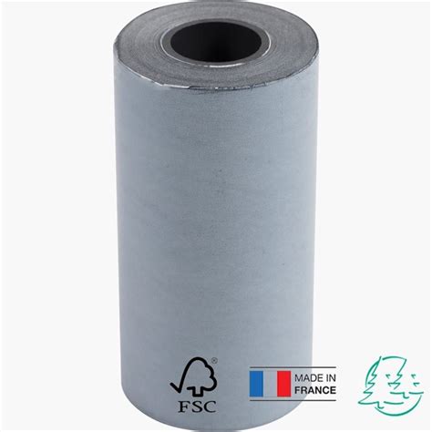 Bobine thermique écologique 57 mm x 9 m diam 30 mm gris