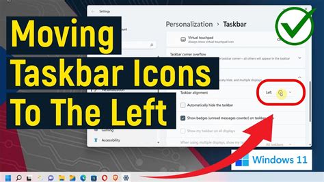 How To Align Taskbar Icons Center To Left In Windows Youtube