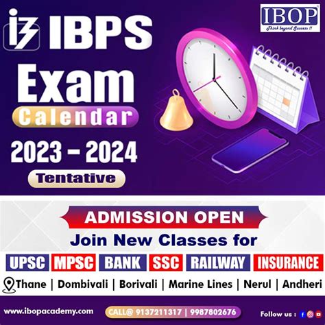 IBPS Exam Calendar For The Year 2023 24