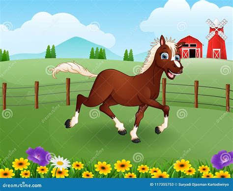 Happy Horse Cartoon | CartoonDealer.com #45726313