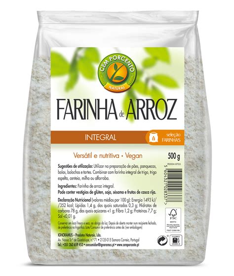 FARINHA DE ARROZ INTEGRAL 500G Ignoramus Produtos Naturais