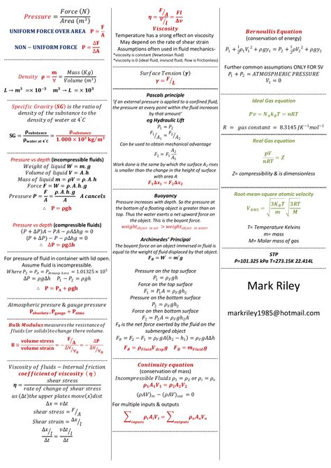 15 Fluid Mechanics Cheat Sheet Filetype Pdf Ekabtriwahyuni