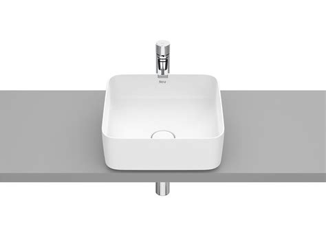 roca inspira square  counter basin mm  mm matte white
