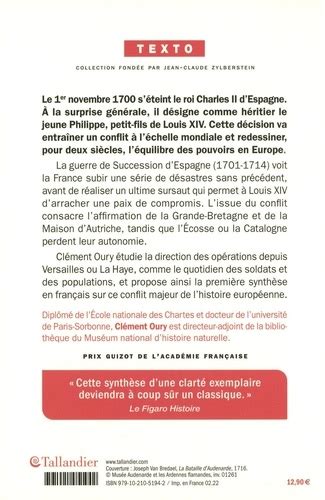 La Guerre de Succession d Espagne La fin de Clément Oury Poche