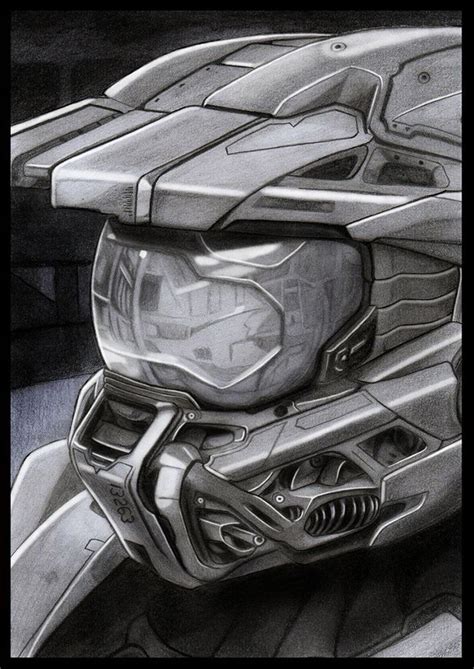 Master Chief Pencil Drawing Halo Drawings Master Chief Halo