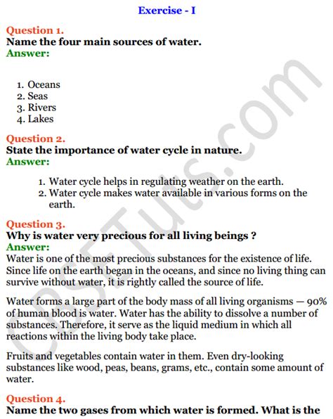 Selina Concise Chemistry Class 8 Icse Solutions Chapter 8 Water Cbse Tuts