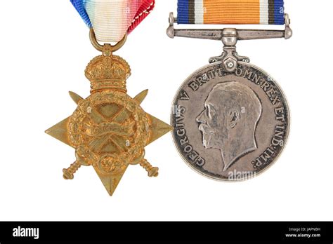 The British War Medal 1914 18 With Ribbon Silver Vintage Military