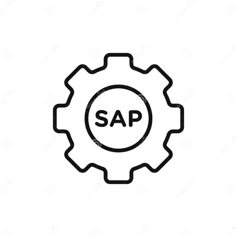 sap icon symbol  white background stock vector illustration