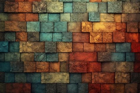 Premium AI Image | A wall of colorful tiles