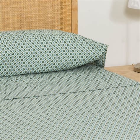 Juego de sábanas algodón Brunette azul Medidas sábanas Cama 105cm