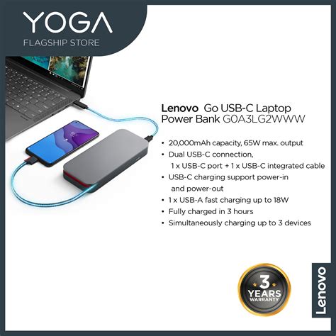 Lenovo Go USB-C Laptop Power Bank G0A3LG2WWW | Lazada PH