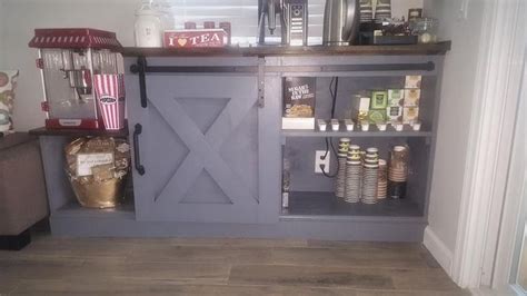 Custom Sliding Barn Door Cabinet Entertainment Center Coffee Etsy Barn Door Cabinet Sliding