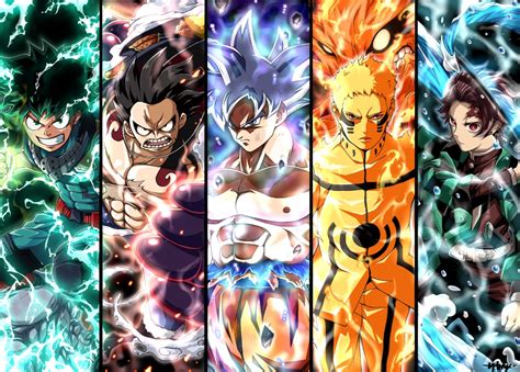 Izuku Midoriya My Hero Academia One Piece Monkey D Luffy Dragon Ball