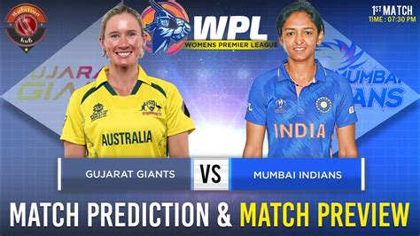 WPL 2023 1st Match Prediction Pitch Report Gujarat Giants Women S Vs